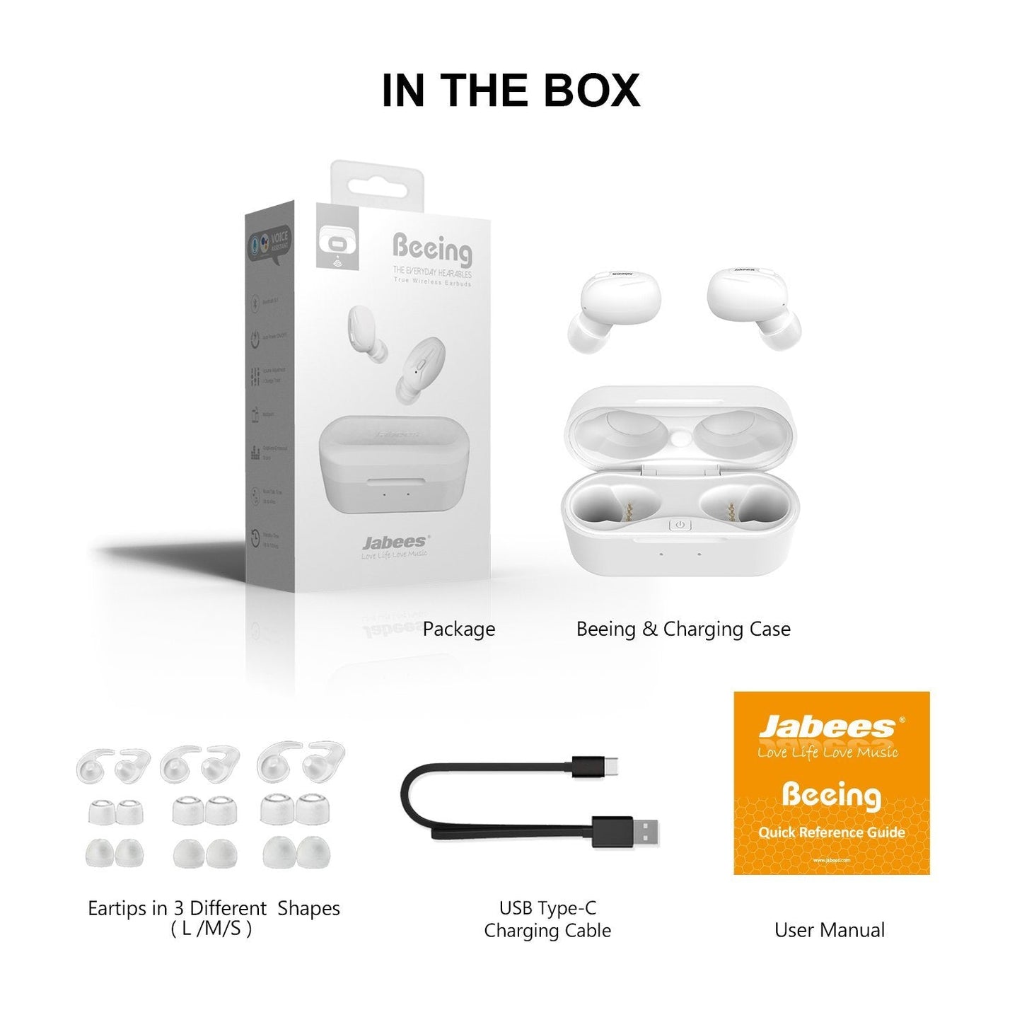Beeing - Wireless Earbuds with QI-Enabled Wireless charging case