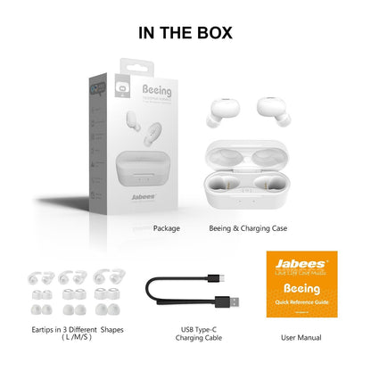 Beeing - Wireless Earbuds with QI-Enabled Wireless charging case